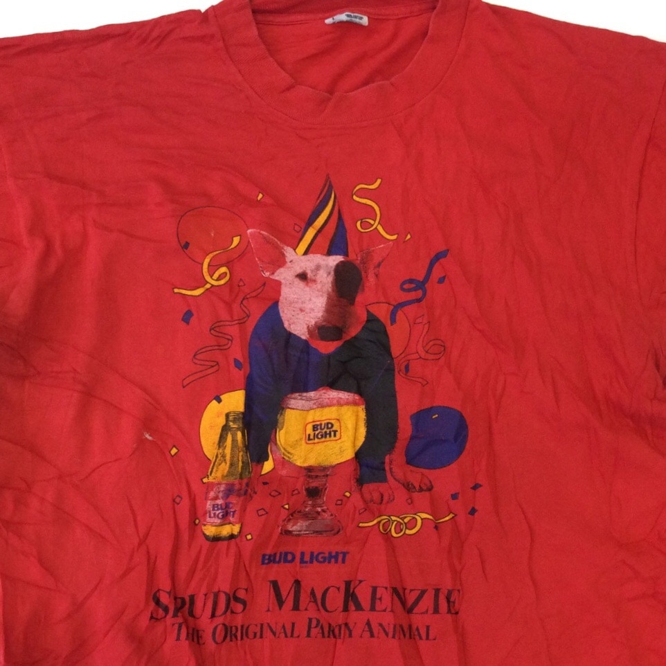 Budweiser BUD LIGHT  Хɥ磻 Хɥ饤 ѥåޥå󥸡 T ȾµT L/ ̵ USA͢ ӥơ ӡT Beer Spuds Mackenzie 饯 ֥