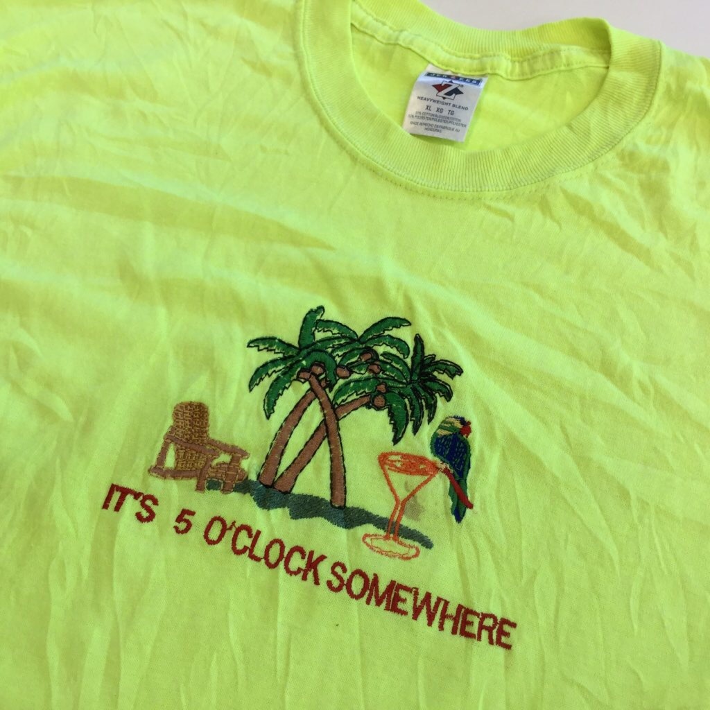 ����ꥫ͢�� IT'S 5O'CLOCK SOMEWHERE ȾµT����� ����̵�� XL/�ָ����� �ɽ� �꥾���� ������ �䥷���� USA �礭�� �ӥå�