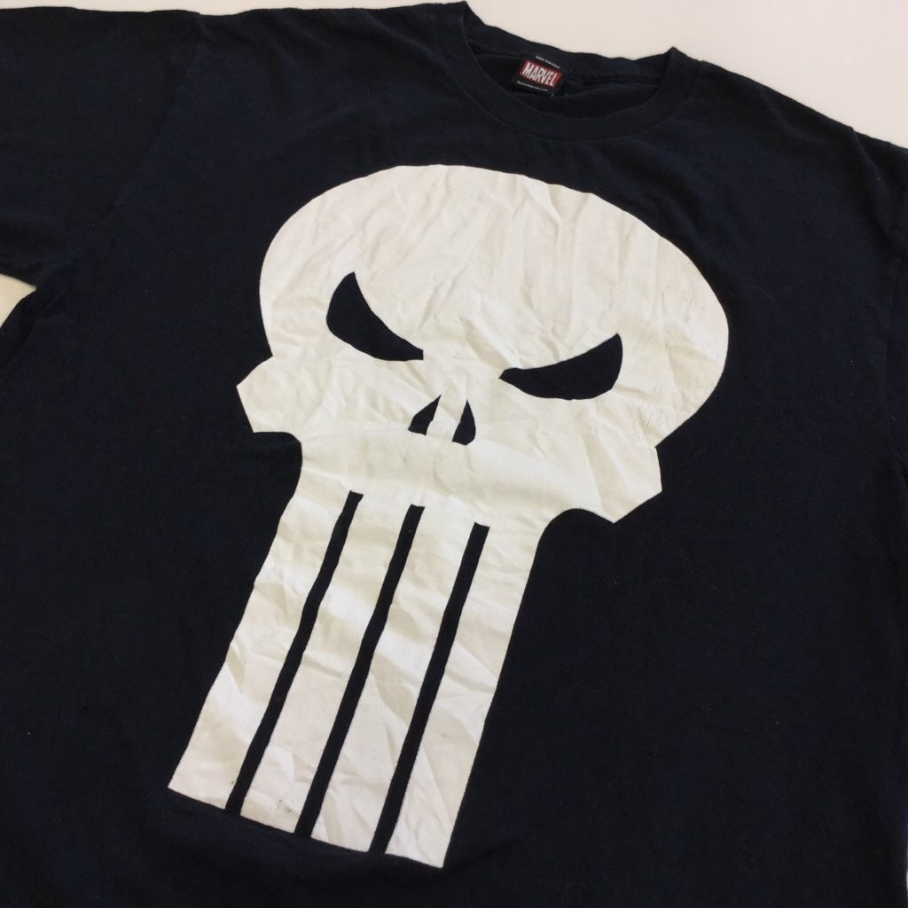 THE PUNISHERS �ѥ˥å��㡼 �ޡ��٥륳�ߥå��� ������ ȾµT����� ����̵�� ����ꥫľ͢�� XL/�� �򳼹� MARVEL ����� ���˥� ̡�� �礭�� �ӥå�