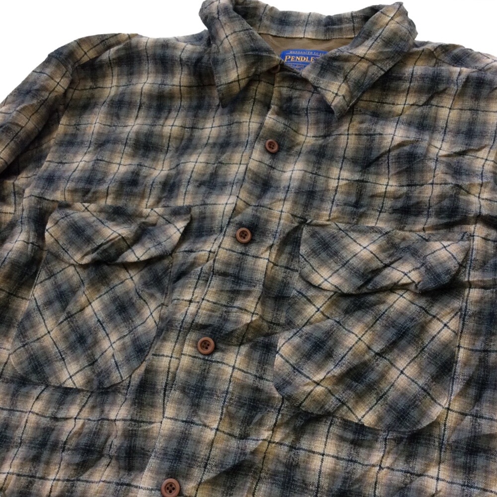 PENDLETON ペンドルトン 長袖ウールシャツ チェックシャツ 送料無料 L/黒・ベージュ系 アメリカ輸入 USA アメカジ ブランド ネルシャツ ワークシャツ ビンテージ 古着卸-SPEC.CO.,LTD. PENDLETON ペンドルトン 長袖ウールシャツ チェックシャツ 送料無料 L/黒・ベージュ系 アメリカ輸入 USA アメカジ ブランド ネルシャツ ワークシャツ ビンテージ 古着卸-SPEC.CO.,LTD.