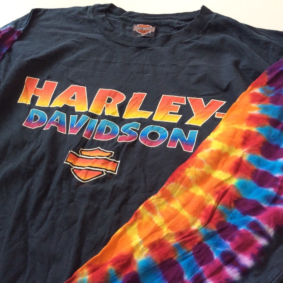 HARLEY DAVIDSON �ϡ��졼���ӥåɥ��� MADE IN USA ĹµT����� ����T ����̵�� XL/�����֥�å� ����ꥫ͢�� �Х����� �⡼������������ ���ᥫ�� �⡼�������ݡ��� �֥��� HD �������� ���岷 ���� �ӥå������� LL O �����С������� ����ǡ������