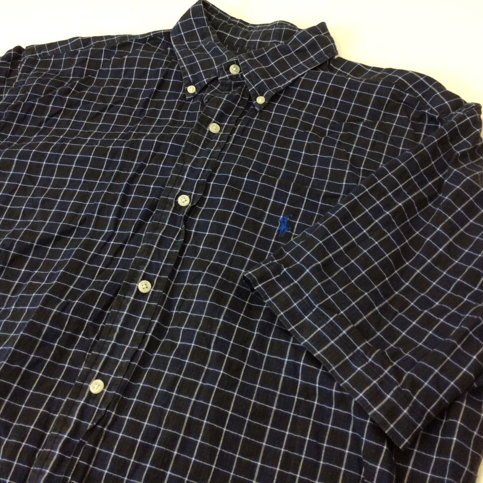 Polo by Ralph Lauren �ݥ� ���ե������ Ⱦµ����� �ܥ�������� ����̵�� M/�����֥�å� ����ꥫ͢�� USA �֥��� ���ᥫ�� �����å������ �����奢�� ���岷 �ݥˡ� ���� �ɽ�