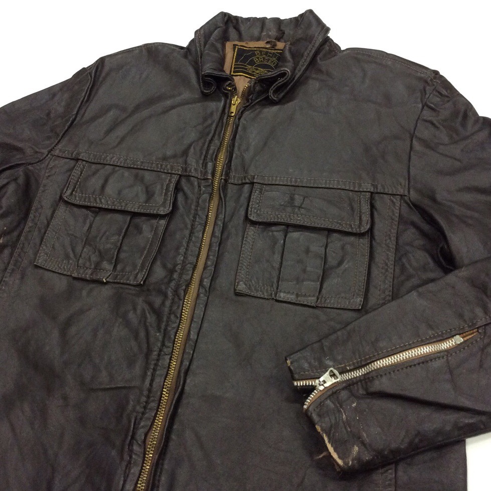 BEAU BREED �ܡ��֥꡼�� 70's �ӥ�ơ��� �쥶�����㥱�å� �ץ���� ����̵�� M/�㡦�������֥饦�� ����ꥫ͢�� MADE IN USA ���ᥫ�� �饤������ �Х����� �⡼�������ݡ��� ���󥰥� ������ơ��� ���岷 ���� ������ �����Х� �إӡ������