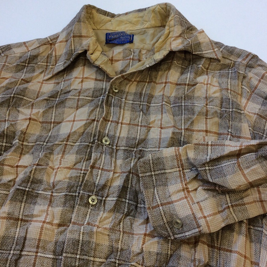 PENDLETON ڥɥȥ Ĺµ륷 ӥơ ̵ L/㡦֥饦 ꥫ͢ MADE IN USA ᥫ ֥ å ͥ륷  󥦡 岷 