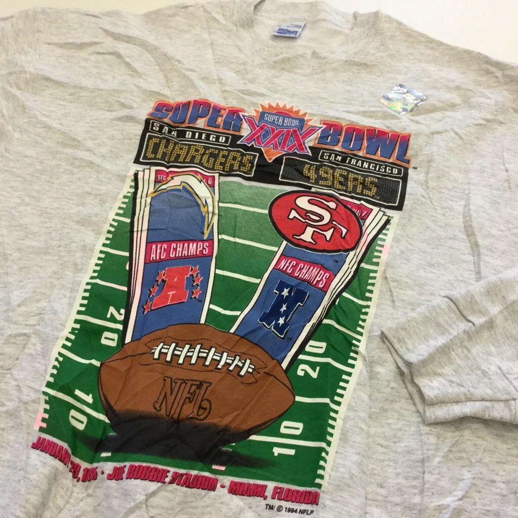 SALEM SPORTSWEAR ������ॹ�ݡ��ĥ����� �������å� �ȥ졼�ʡ� NFL SUPERBOWL MADE IN U.S.A. ����̵�� XL/���ߤꥰ�졼 �����ѡ��ܡ��� �ǥåɥ��ȥå� ̤������ ͢���� ���ᥫ�� ����� ���� �����å� �礭�� �ӥå� �����С�