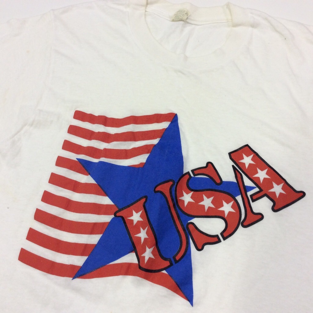 80's Screen Stars �����꡼�󥹥����� �ӥ�ơ��� ȾµT����� ����̵�� S/�򡦥ۥ磻�� MADE IN USA ���ᥫ�� �֥��� ���� �ݥå� �ĥ��� ���� ��T ������ơ��� ���岷 ����