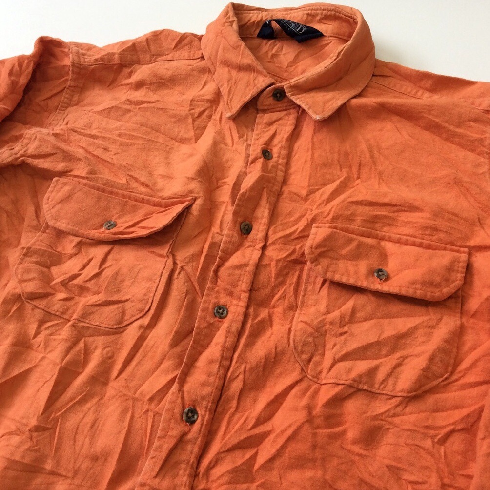 LAND'S END ��󥺥���� ñ�� Ĺµ�ͥ륷��� �����ȥɥ� ����̵�� XL/����� ����ꥫ͢�� MADE IN USA ���ᥫ�� �֥��� �������� �礭�������� LL O �ӥå������� �����С������� ���岷 ����