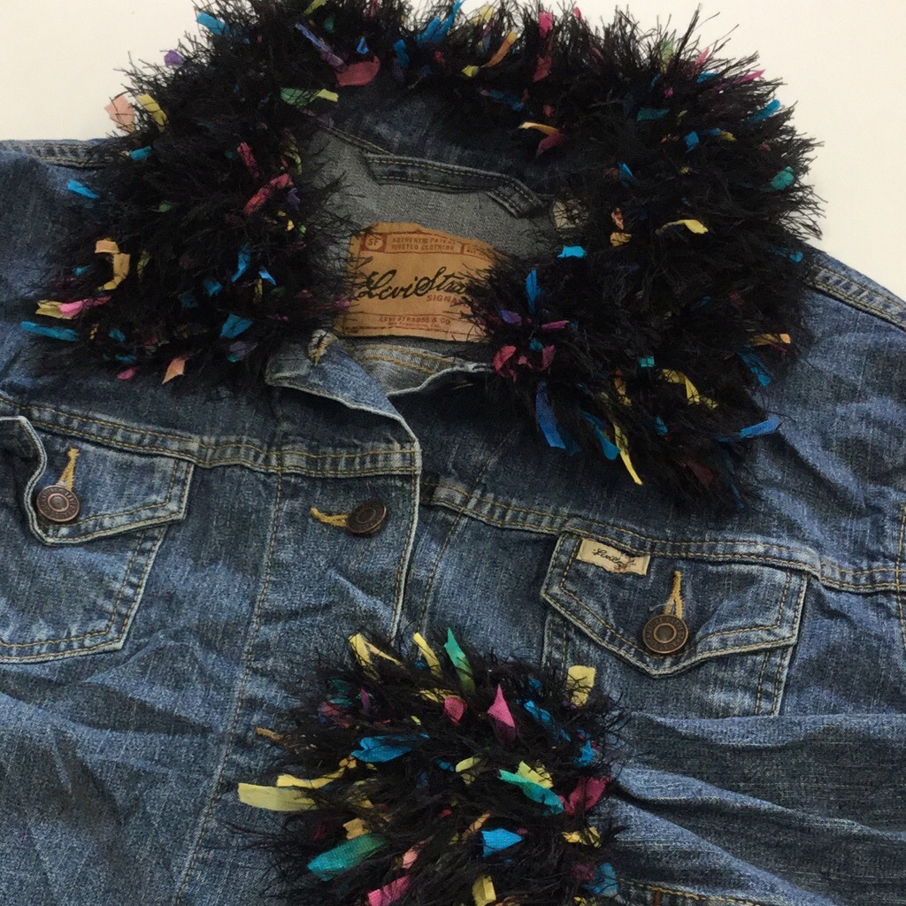 Levi's �꡼�Х��� ��ǥ����� �ǥ˥ॸ�㥱�å� ��������� ��ᥤ�� ����̵�� XL/�֥롼 �ܥ���ե饤 ��ܥ� �ӻ� ����ꥫ���� USA ����� ͢���� �礭�� �ӥå� �����С�