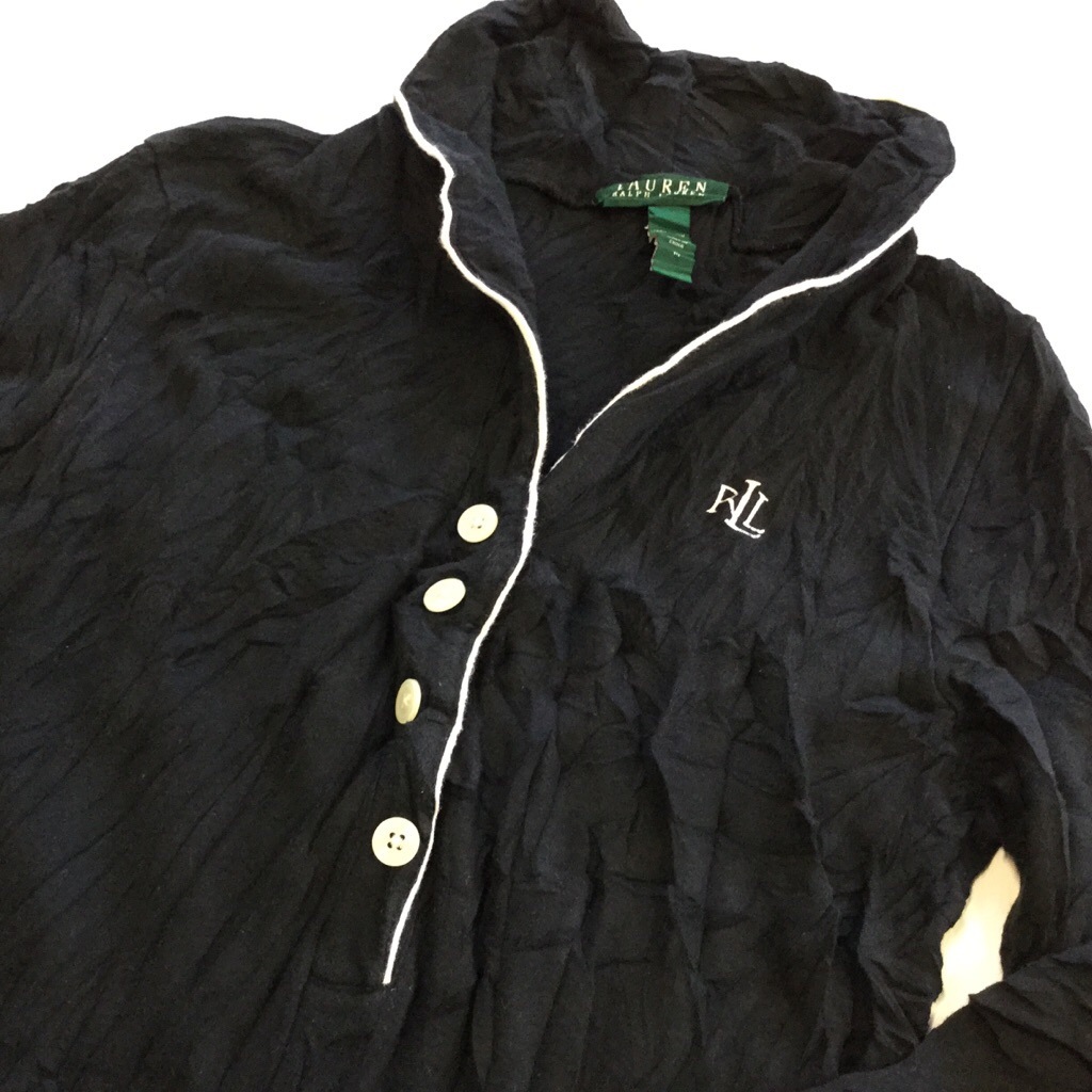 LAUREN RALPH LAUREN ���ե������ ��ǥ����� ����˥å� Ĺµ���ԡ��� ����̵�� M/�����֥�å� �إ��ޥ��顼 �ץ륪���С� ����T ͢���� USA ����� �롼�०����