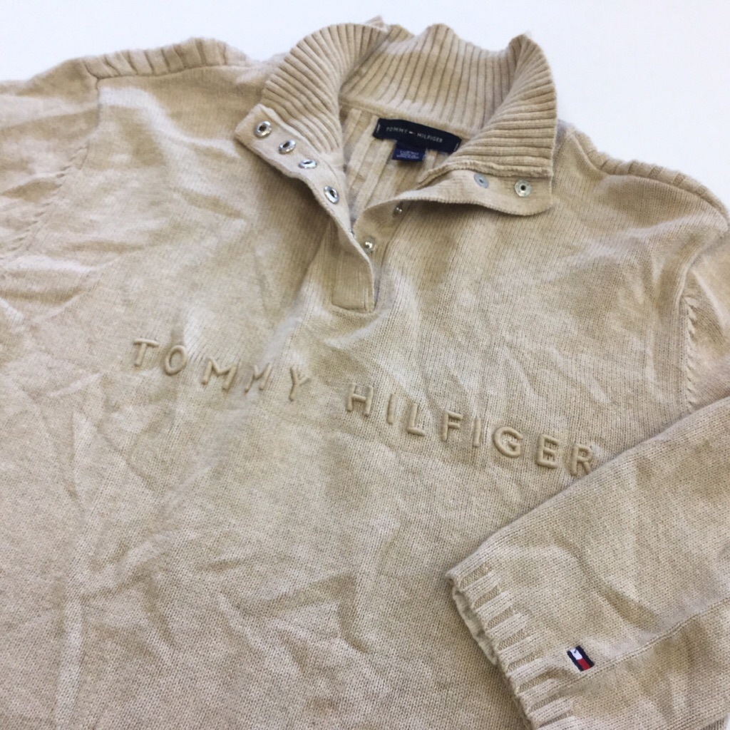 TOMMY HILFIGER �ȥߡ��ҥ�ե����� ��ǥ����� ���åȥ󥻡����� �˥å� ����̵�� XL/�١�����x�ۥ磻�� ����ꥫ͢�� USA ���ᥫ�� �֥��� �ץ륪���С� �ϥ��ͥå� ��֥˥å� ���岷 �礭�� �ӥå� �����С�