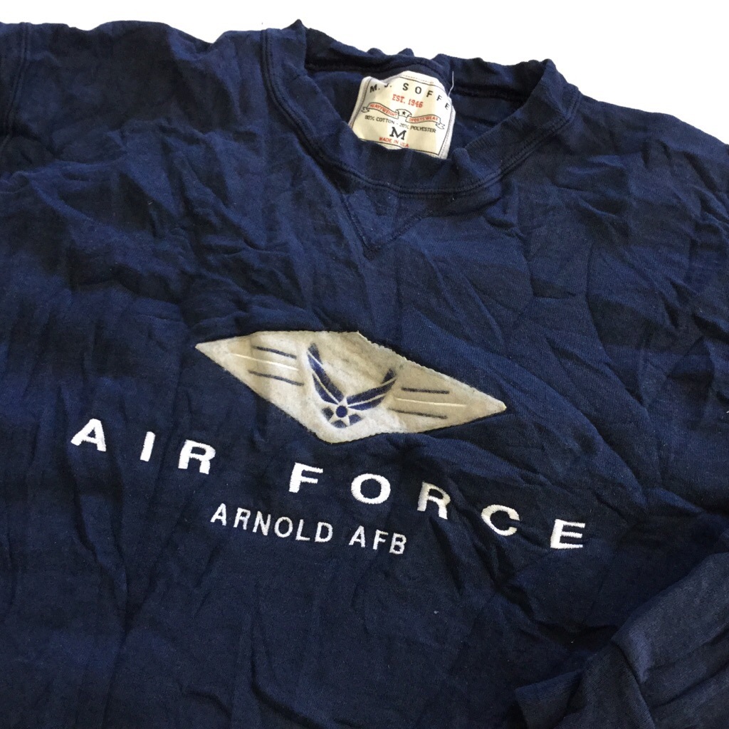 ����ꥫ���� AIR FORCE �����ե����� �������å� �ȥ졼�ʡ� ���M/�����ͥ��ӡ� MADE IN USA ����̵�� ͢���� ���ݡ��� �Ʒ� �����ߡ� �ߥ꥿�꡼ ���岷 ���� �����å�