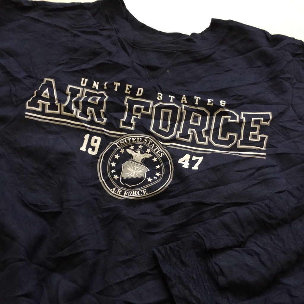 ����ꥫľ͢�� AIR FORCE �����ե����� �������å� �ȥ졼�ʡ� gear ��� L/�����ͥ��ӡ� USA ����̵�� ͢���� ���ݡ��� �Ʒ� �����ߡ� �ߥ꥿�꡼ ���岷 ���� �����å�
