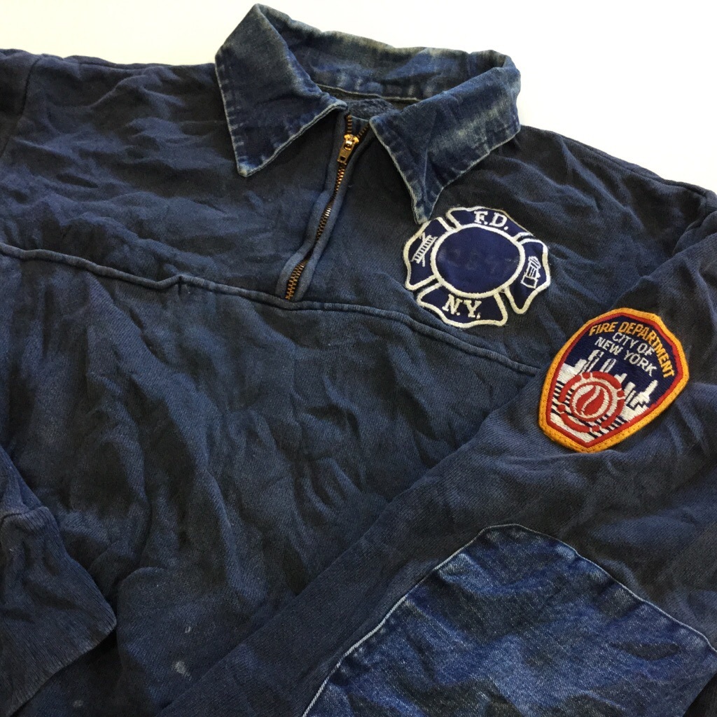 ����ꥫ���� FIRE DEPT �������å� �ȥ졼�ʡ� ��� M-L/�����ͥ��ӡ� USA ����̵�� ͢���� N.Y. �ϡ��ե��å� ���դ� �ǥ˥५�顼 ������ ���ɽ� ���岷 ���� �����å�