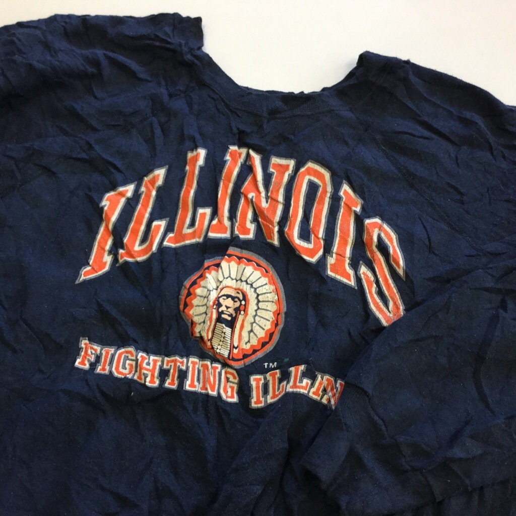 ����ꥫ���� ILLINOIS ����ǥ����� �������å� �ȥ졼�ʡ� ����̵�� XL����/�����ͥ��ӡ� USA ľ͢�� ���ᥫ�� �饰��� ������� �����å� ���ܿ� ���岷 ���� �礭�� �ӥå� �����С�