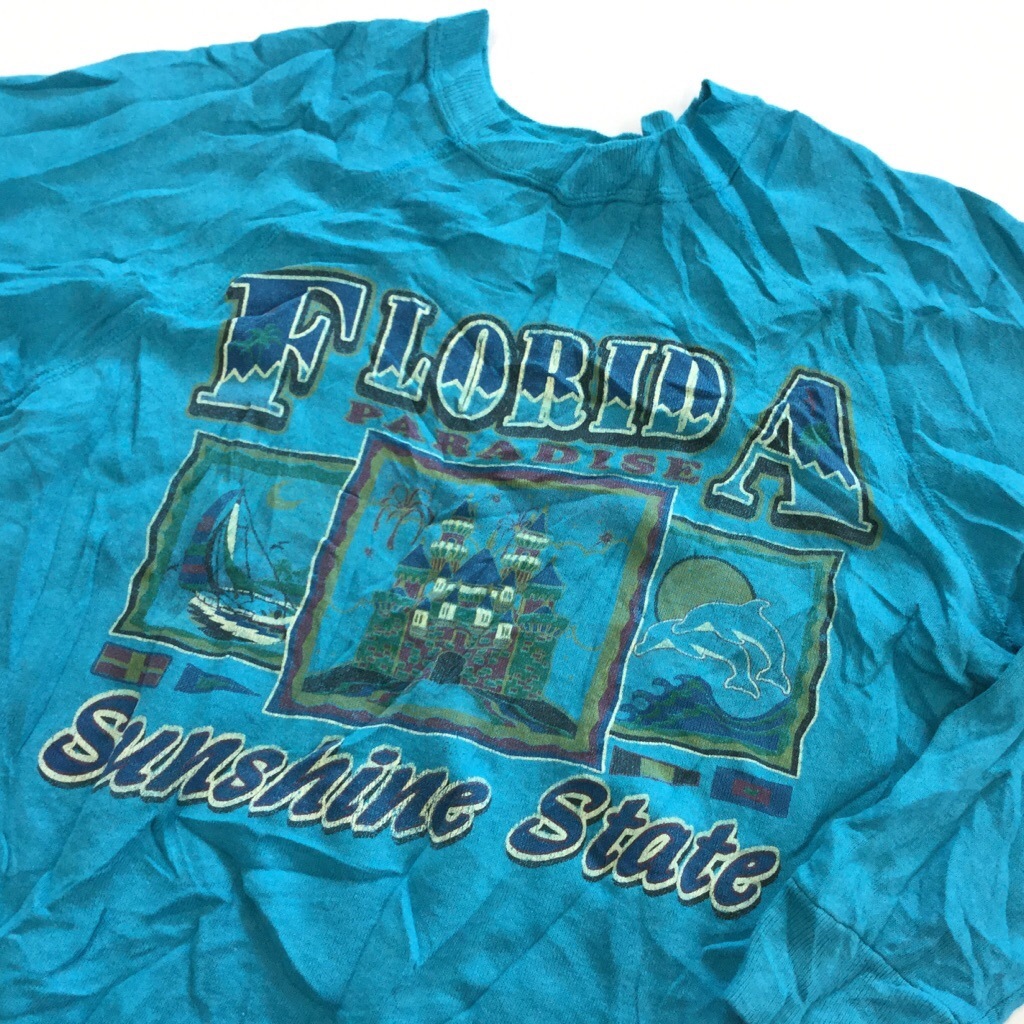 Tultex  FLORIDA ե ץȥå ȥ졼ʡ ̵  M/֥롼 MADE IN USA ľ͢ ᥫ 饰 PARADISE ѥ ơ ӥơ å ܿ 岷  