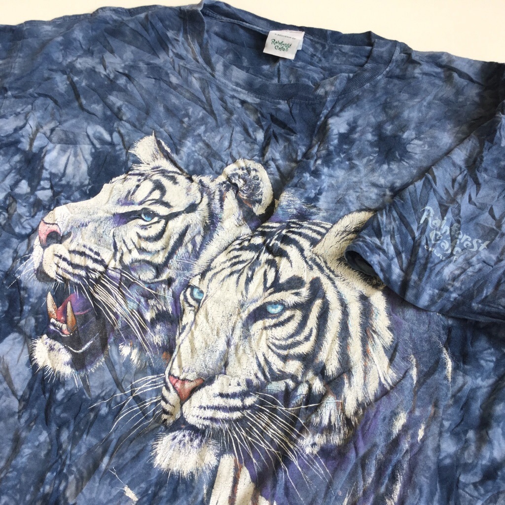 ����ꥫ���� ��ǥ����� �ȥ�T ȾµT����� ����̵�� ������ 2XL XXL/��x�������� �������� �ۥ磻�� ưʪ Rainforest Cafe MADE IN USA ͢���� ���岷 ���� �礭�� �ӥå� �����С�