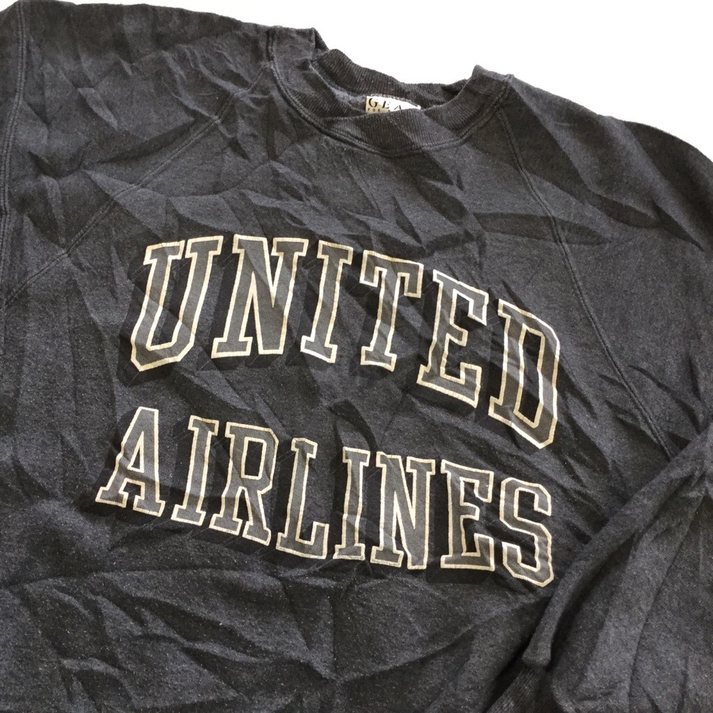 ����ꥫ���� UNITED AIRLINES �������å� �ȥ졼�ʡ� ����̵�� ��� XL/ǻ�����졼 MADE IN USA ͢���� �饰��� ���ᥫ�� �����å� ���ݡ��� ���岷 ���� �礭�� �ӥå� �����С�