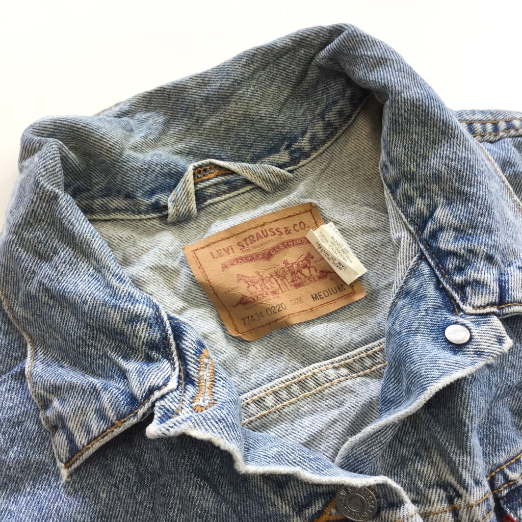 Levi's �꡼�Х��� ��ǥ����� �ǥ˥ॸ�㥱�å� ��������� ����̵�� M/�֥롼 �ܥ���ե饤 ����ꥫ���� MADE IN USA ����� ͢���� 77434-0220