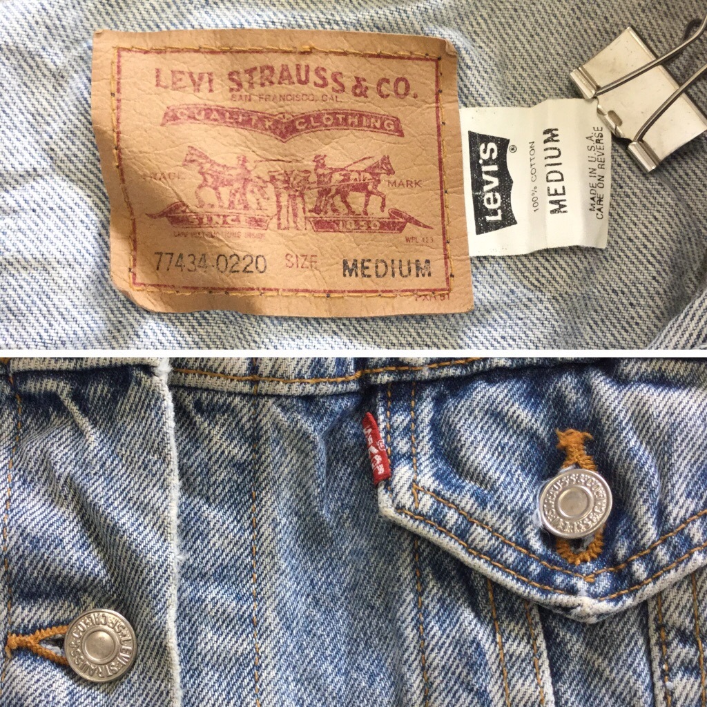 Levi's �꡼�Х��� ��ǥ����� �ǥ˥ॸ�㥱�å� ��������� ����̵�� M/�֥롼 �ܥ���ե饤 ����ꥫ���� MADE IN USA ����� ͢���� 77434-0220