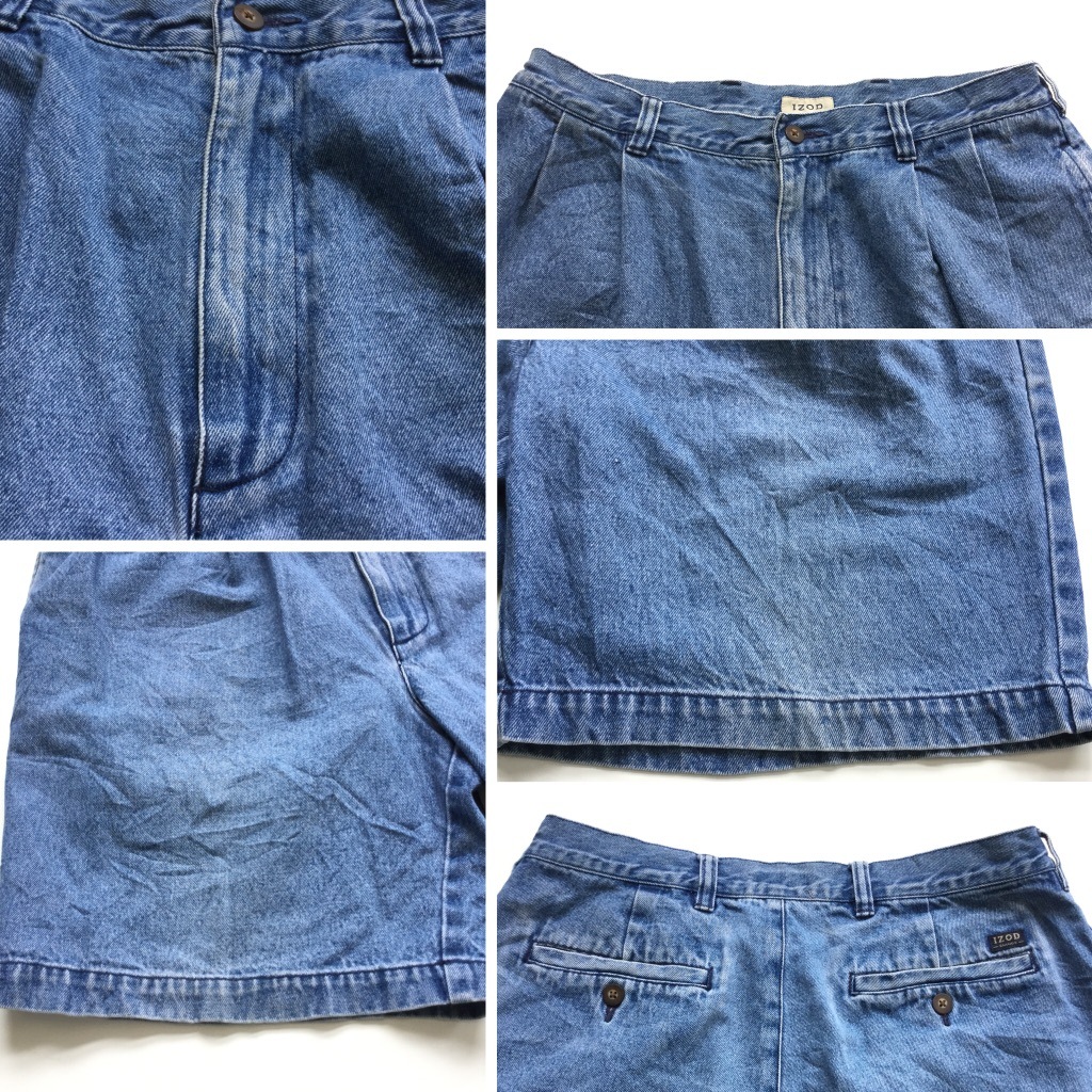 Izod アイゾッド アメリカ直輸入 デニムショーツ 送料無料 メンズ W32 デニムブルー ブランド トラッド アメカジ ショートパンツ 短パン ハーフパンツ 綿パン Usa 古着卸 業販 ー品切れー Spec Co Ltd