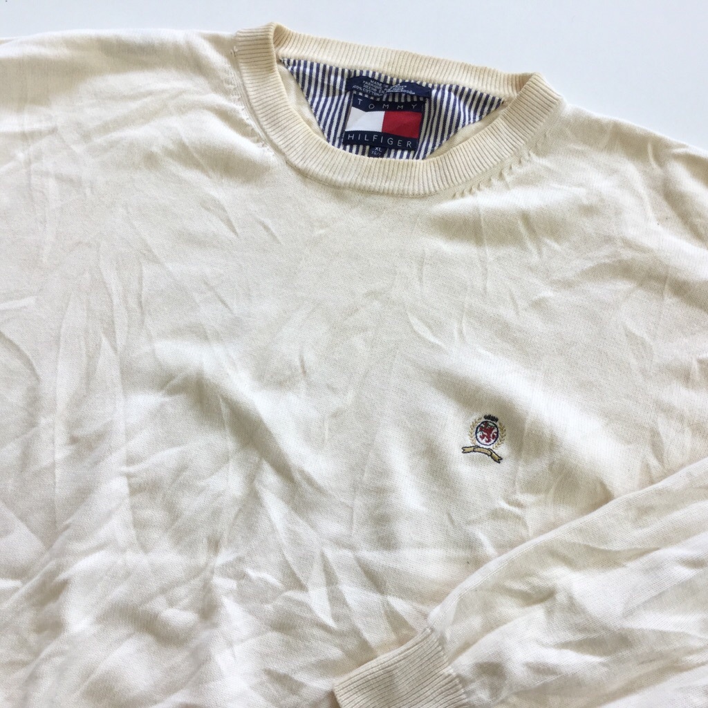 TOMMY HILFIGER �ȥߡ��ҥ�ե����� �˥å� ���åȥ󥻡����� ���ݥ���� ����̵�� ��� XL/���եۥ磻�� ����ꥫ͢�� USA ���ᥫ�� �֥��� ̵�� �ץ졼�� ���岷 ���� �礭�� �ӥå� �����С�