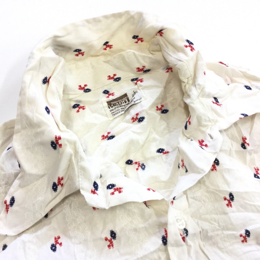 70's MONTGOMERY WARD ��󥴥�꡼��� Ⱦµ����� ����ꥫ͢�� L/���եۥ磻�� ����̵�� �֥��� �ӥ�ơ��� ���ᥫ�� ����ǯ�� ���� ���� USA