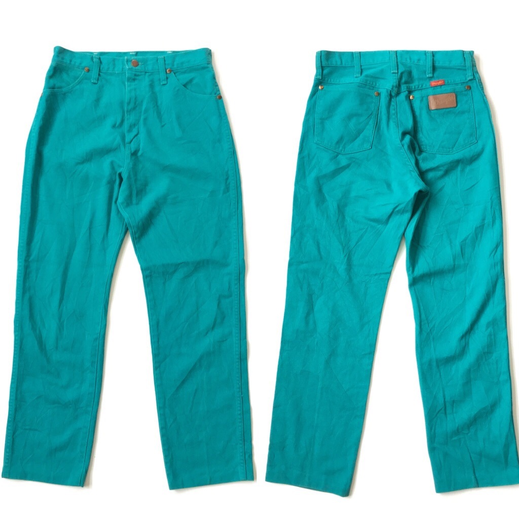 Wrangler ラングラー カラーデニムパンツ 送料無料 11/緑・グリーン 