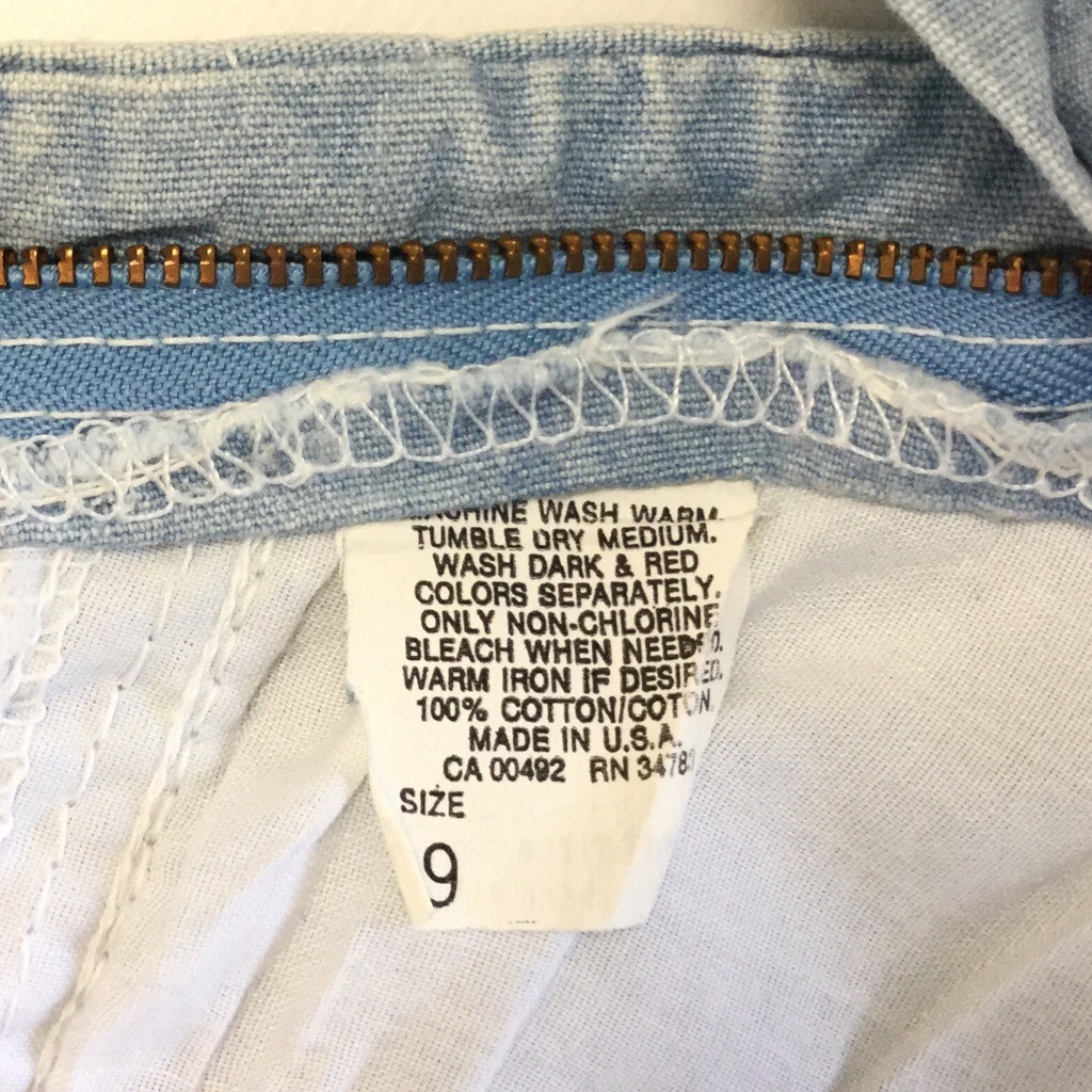 Lee �꡼ �ǥ˥ॹ������ 9/�������֥롼 MADE IN USA ����ꥫľ͢�� �ץ꡼�� ���㥶�� �ߥ��� ��� ����̵�� US���� ���岷 ����