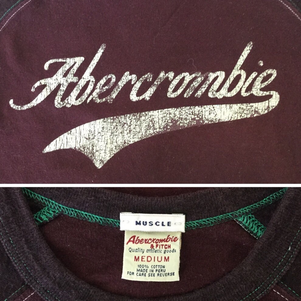 ABERCROMBIE&FITCH ȾµT����� ������M ���Х�����ӡ����ե��å� US���� ���� ����ץ�