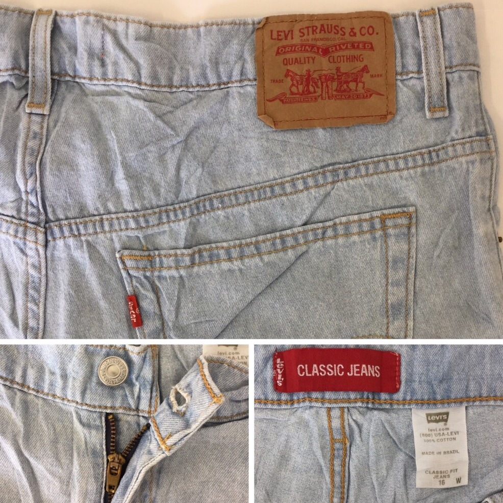 Levi's �ǥ˥ॷ�硼�� XXL-XXXL���� �礭�� �֥롼�ǥ˥� �꡼�Х��� ������ û�ѥ� �ϡ��եѥ�� US���岷
