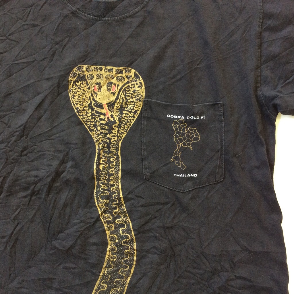 COBRA GOLD 90' ���֥饴����� �ߥ꥿�꡼ �����ߡ� ȾµT����� ����̵�� M-L/�� ����ꥫľ͢�� ��ʪ ARMY �����齬 �� ���͡��� �ݥ��å�T�����