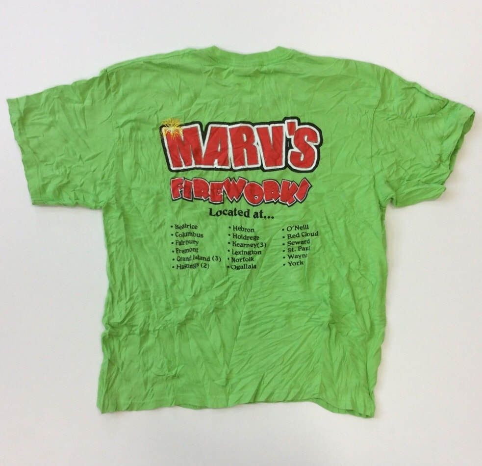 Marv's Fireworks �ޡ����� �ե����䡼����� ȾµT����� �ֲ� ����̵�� XL/���� ����ꥫľ͢�� �礭�������� �ӥå������� LL O