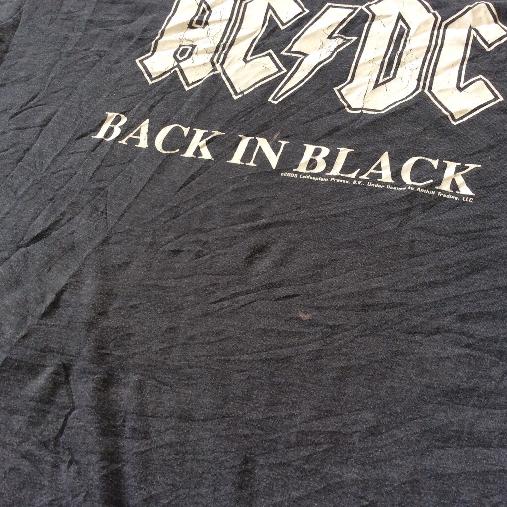 AC/DC BACK IN BLACK �Хå� ���� �֥�å� ȾµT����� ����ꥫ͢�� L/���㥳���륰�졼 ����̵�� �Х��T ���å�T USA ���岷