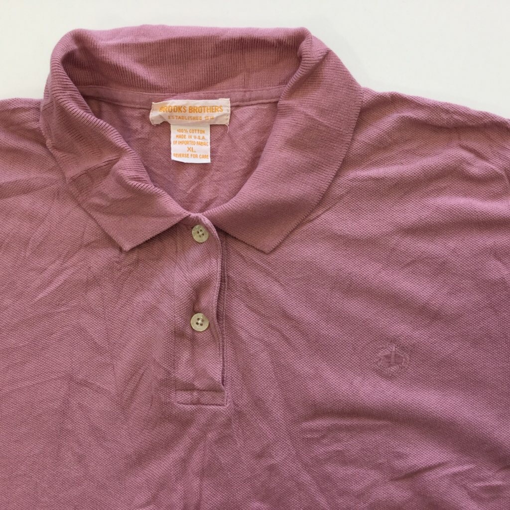 BROOKS BROTHERS ֥å֥饶 ݥ Ⱦµݥ MADE-IN-USA ǥ XL/ԥ ̵ ꥫľ͢ ᥫ 礭 ӥå