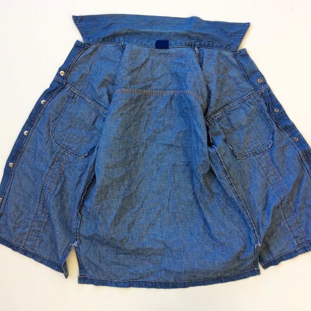 70's SEARS �������� Jeans Joint �����󥺥��祤��� �ӥ�ơ��� Ĺµ�ǥ˥ॷ��ĥ��㥱�å� ����̵�� M/�֥롼 USA ����ꥫ͢�� ��������� ���ʥåץܥ��� �ѥå���� ���ᥫ�� Ϸ��