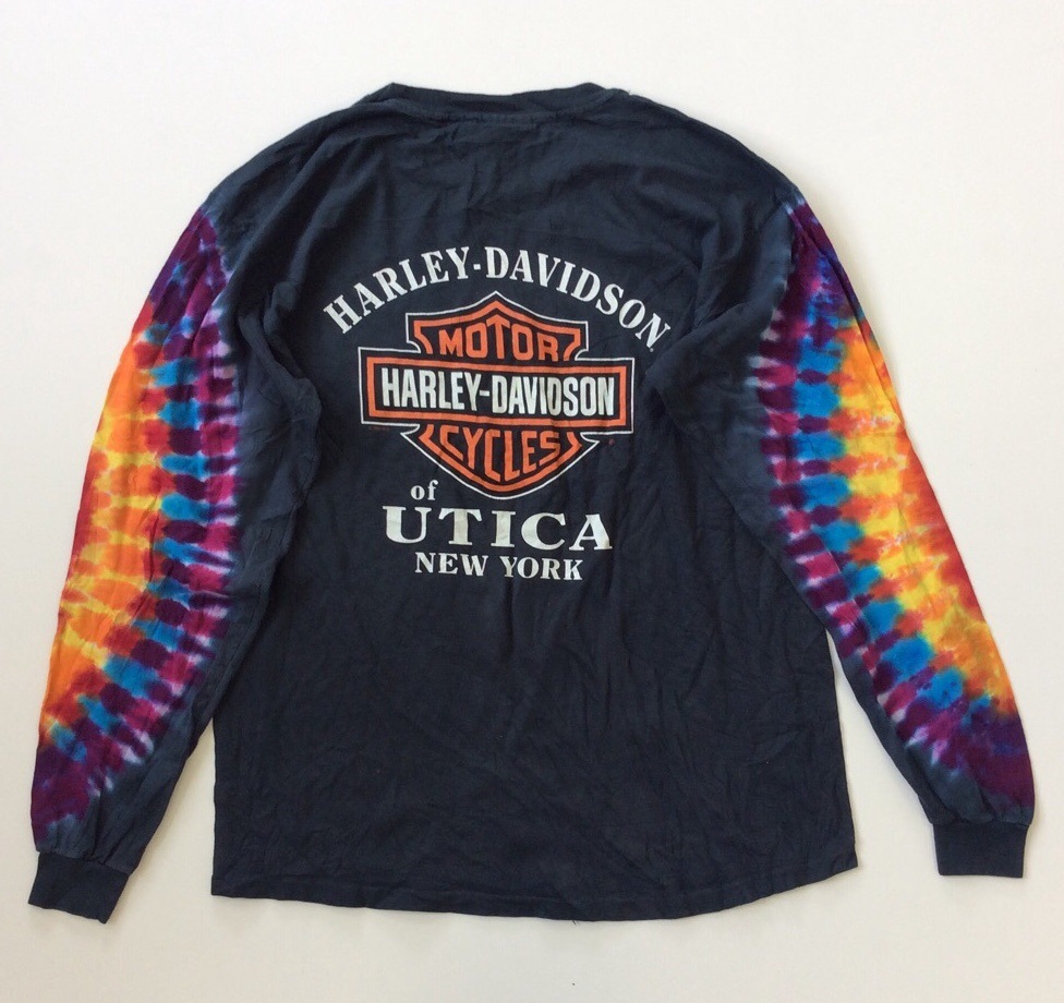 HARLEY DAVIDSON �ϡ��졼���ӥåɥ��� MADE IN USA ĹµT����� ����T ����̵�� XL/�����֥�å� ����ꥫ͢�� �Х����� �⡼������������ ���ᥫ�� �⡼�������ݡ��� �֥��� HD �������� ���岷 ���� �ӥå������� LL O �����С������� ����ǡ������