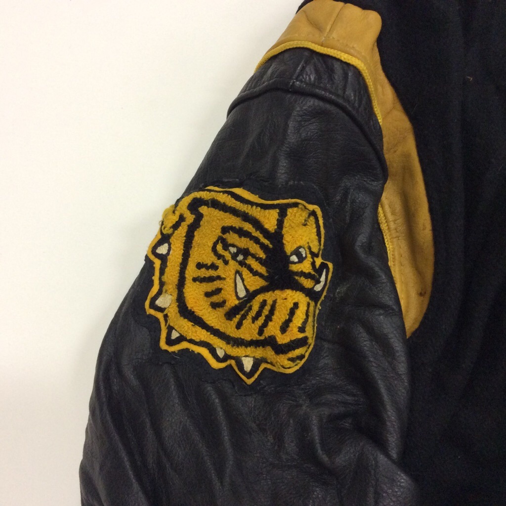 80's DeLong �ǥ��� ������ơ��� ��������� ���������ॸ���ѡ� ����ɥ��㥱�å� ����̵�� M/�����֥�å����ޥ������� ����ꥫ͢�� MADE IN USA ���ᥫ�� �֥��� ��åڥ� �ġ��ȡ��� µ�� �֥�ɥå� ���岷 ����