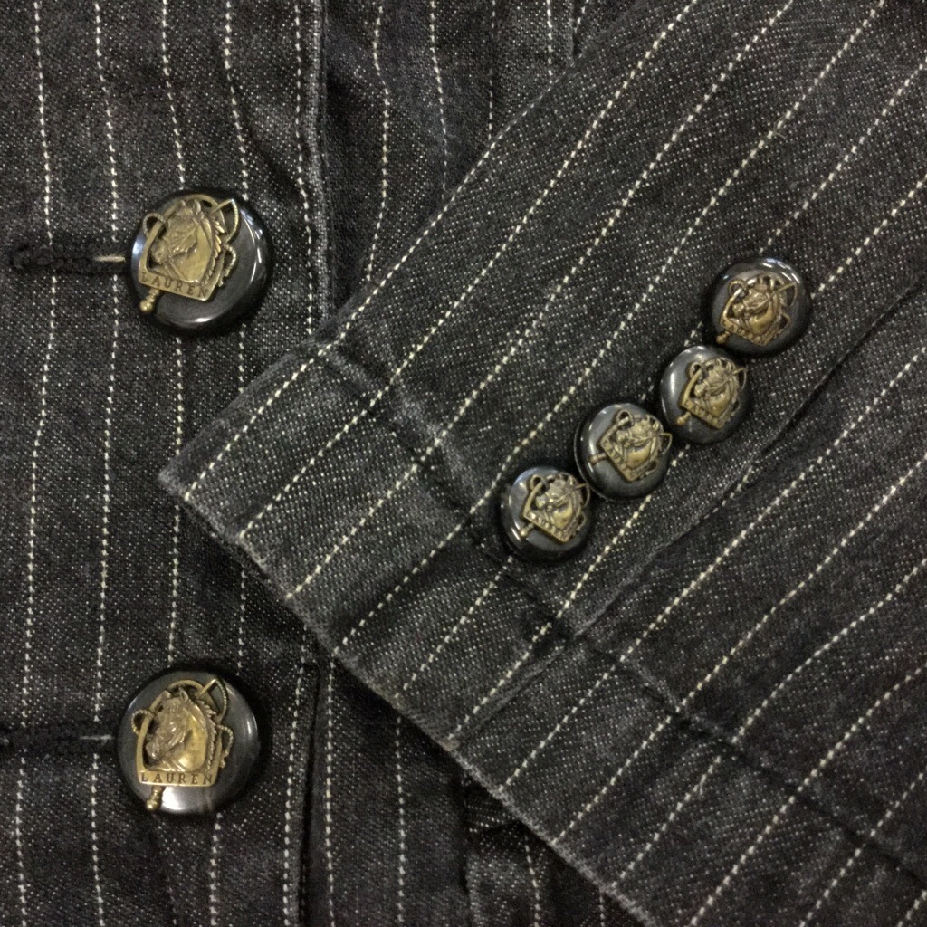 LAUREN JEANS CO. Ralph Lauren ������� ������ ����ꥫ͢�� ��ǥ����� �ǥ˥ॸ�㥱�å� M/�֥�å� ����̵�� �֥��� ���ᥫ�� USA����