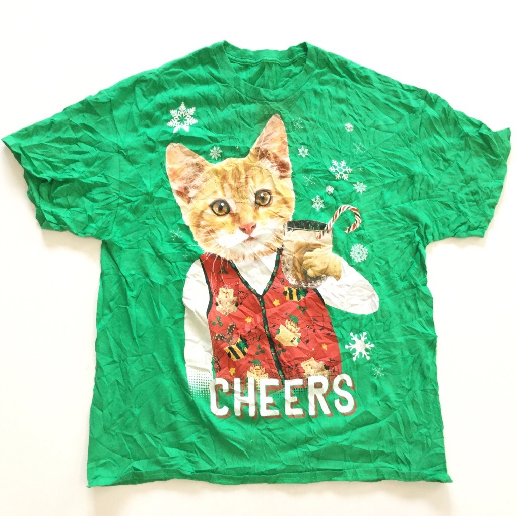 CHEERS ǭT����� ����ꥫ���� ���ꥹ�ޥ� ȾµT����� ����̵�� ��� L-XL/�С����꡼�� ���� ���� X'mas USA ���ᥫ�� ���岷 ͢���� �礭�� �ӥå� �����С�