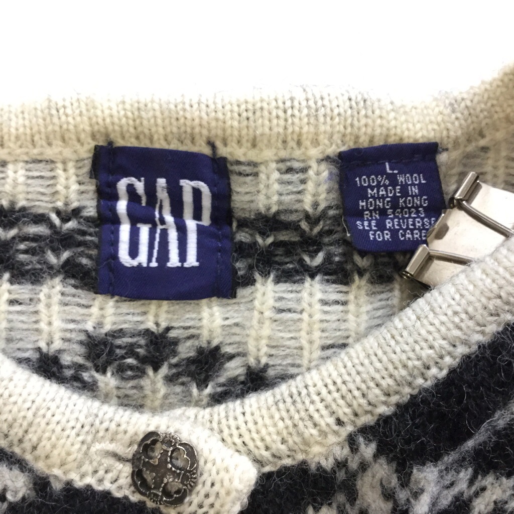 90's GAP ����å� �˥åȥ����ǥ����� �������� ����̵�� ��ǥ����� L/�֥�å�x���եۥ磻�� ���� �����Ԥ� �� ������ �������ɥå��� �֥��� ���岷 ����