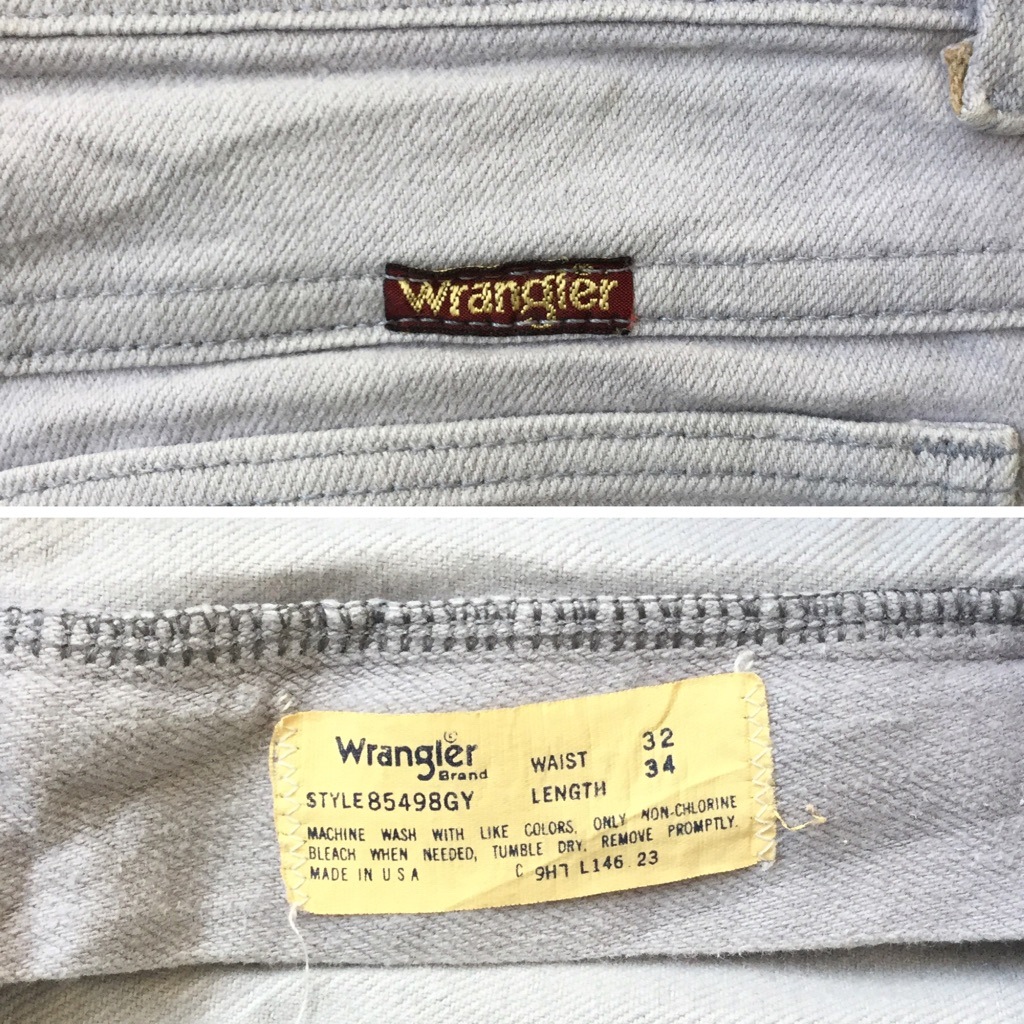 Wrangler ラングラー ビンテージ アメリカ直輸入 カラーデニムパンツ 送料無料 メンズ W32 ライトグレー Made In Usa ストレート ストレッチ アメカジ ブランド オールド 業販 古着卸 アメリカ古着 メンズ ボトムス ラングラー Spec Co Ltd