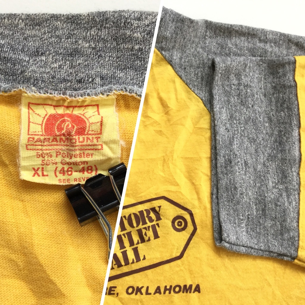 PARAMOUNT SPORTSWEAR ���ݡ���T����� ����ꥫľ͢�� ȾµT����� �������T����� ��� XL/����x���ߤꥰ�졼 V�ͥå� ���� �饰��󥹥꡼�� USA ���󥰥륹�ƥå� ���岷 ���� �礭�� �ӥå� �����С�