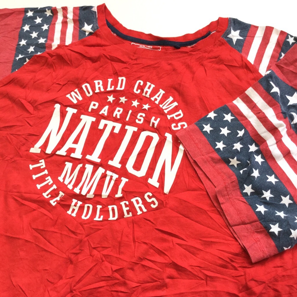 PARISH NATION ����ꥫ���� ����� ȾµT����� �ӥå�T ����̵�� ��� 6X/��x��x�� USA �饰��� ������ ����ꥫľ͢�� ���ᥫ�� ���岷 ���� �礭�� �ӥå� �����С�