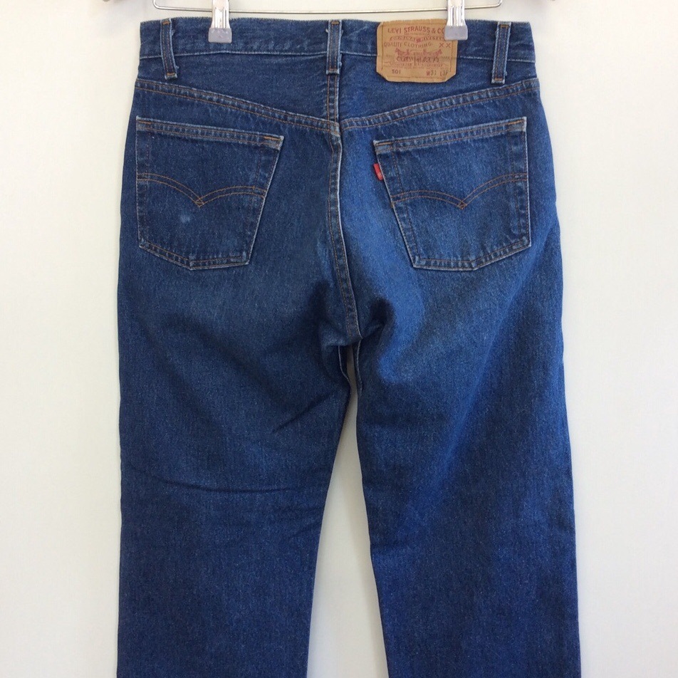 LEVI'S ������ MADE IN USA �֥롼������ W31 �ǥ˥�ѥ�� �꡼�Х��� �ӥ�ơ���