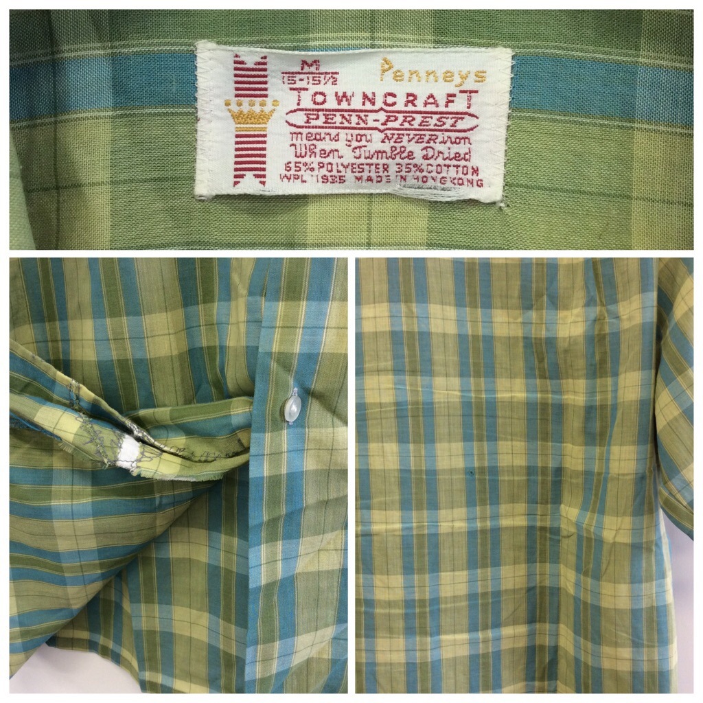 60's Penney TOWNCRAFT �ӥ�ơ��� Ⱦµ�����å������ M/�ߤɤ� �ڥˡ��� �����󥯥�ե�