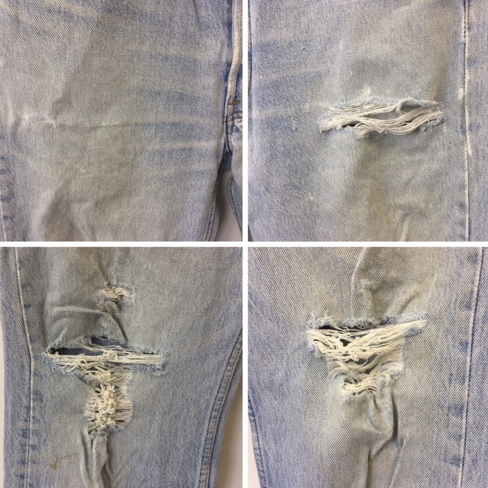 LEVI'S ������ MADE IN USA �֥롼������ ���᡼�� W34 �ǥ˥�ѥ�� �꡼�Х��� �ӥ�ơ���