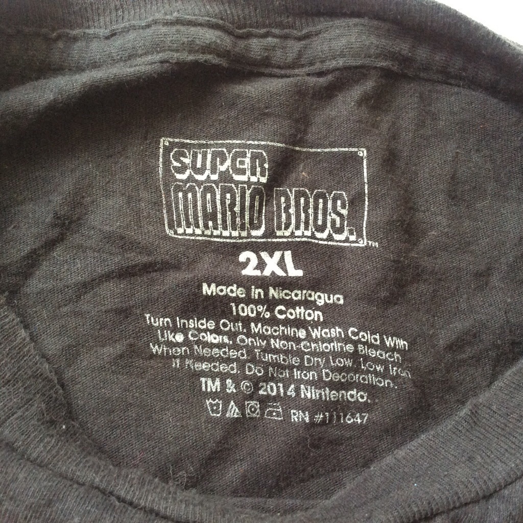 SUPER MARIO ѡޥꥪ ǤŷƲ ꥫ͢ ̵ ȾµT XXL/ 礭 ӥå NINTENDO  եߥ 饷å 2XL XO ᥫ ޥꥪ֥饶