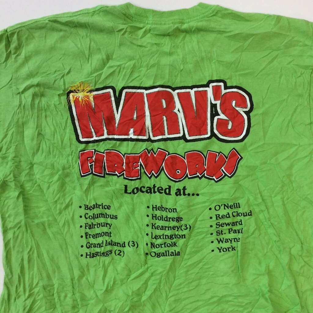 Marv's Fireworks �ޡ����� �ե����䡼����� ȾµT����� �ֲ� ����̵�� XL/���� ����ꥫľ͢�� �礭�������� �ӥå������� LL O