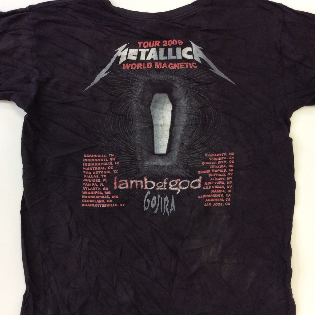 METALLICA �᥿�ꥫ WORLD MAGNETIC TOUR 2009 ���ɥޥ��ͥƥ��å��ĥ���T ȾµT����� M-L/�� ����̵�� ����ꥫ͢�� �Х��T ���å�T ��ࡦ���֡����å� lamb of god