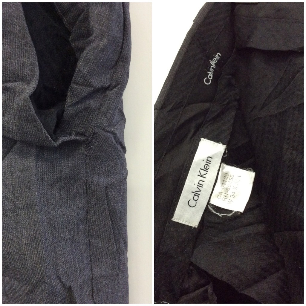 Calvin Klein ����Х󥯥饤�� CK ����ꥫ͢�� ����å��� �����ĥѥ�� ����̵�� W34/���졼 USA L �֥��� ��������